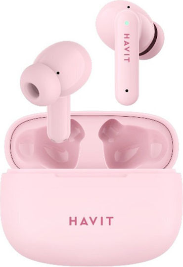 Havit TW967 Pro In-ear Bluetooth Handsfree Earphones with Charging Case Pink view 1