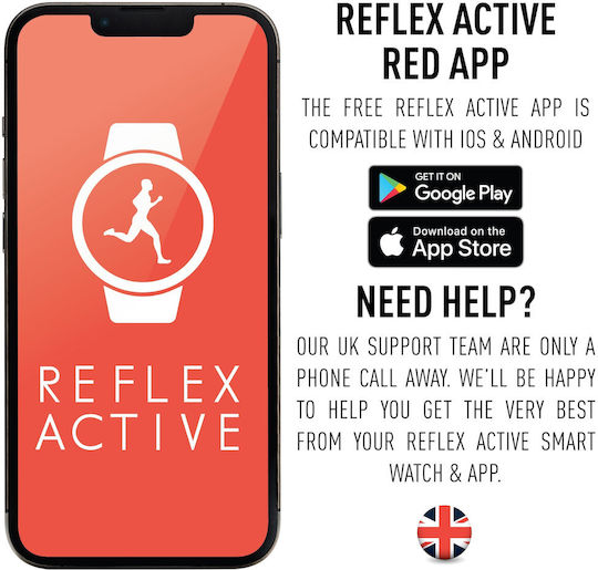 Reflex Active Series 13 36mm Waterproof Smartwatch with Heart Rate Monitor (Pink) view 2