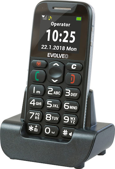 Evolveo Easyphone EP500 Single SIM Mobile with Large Buttons Black view 2