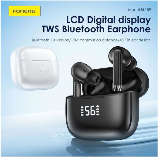Foneng BL159 In-ear Bluetooth Handsfree Earphones with Charging Case White view 3