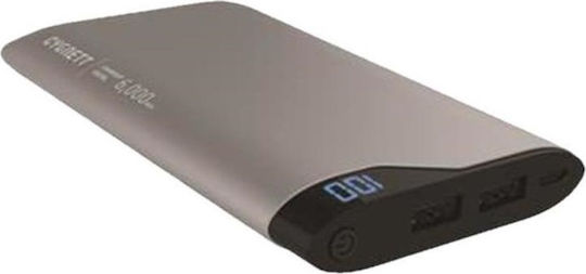 Cygnett Chargeup Digital Power Bank 6000mAh with 2 USB-A Ports Gray