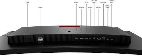 Lenovo ThinkVision P34w-20 Ultrawide IPS Monitor 34" QHD 3440x1440 with Response Time 4ms GTG view 3