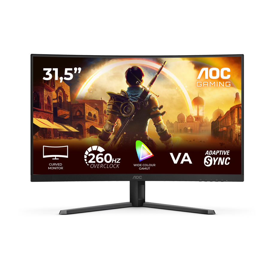 AOC C32G42ZE VA HDR Curved Gaming Monitor 31.5" FHD 1920x1080 240Hz with 4ms Response Time GTG view 1