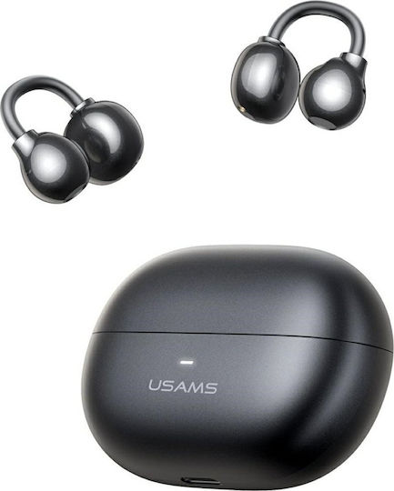 Usams R02 Open Ear Bluetooth Handsfree Earphones with Charging Case Gray view 1