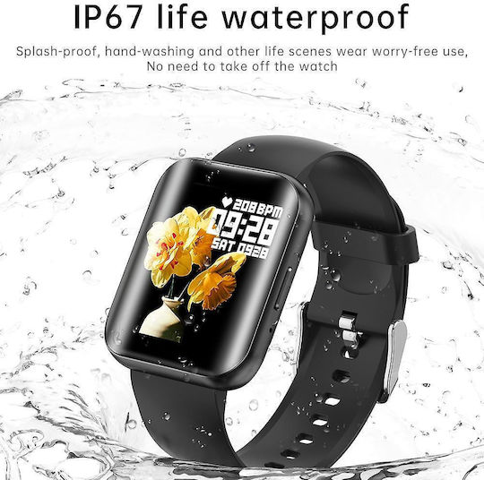 NK21 Smartwatch with Heart Rate Monitor (Black) view 4