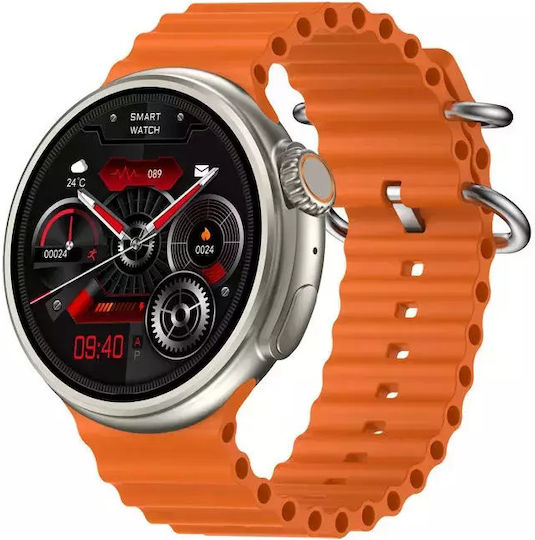 Nubi Z78 Ultra Smartwatch Bluetooth Talk Heart Rate Calories Blood Pressure Remote Camera Nfc Ai Voice Assistant Orange view 3