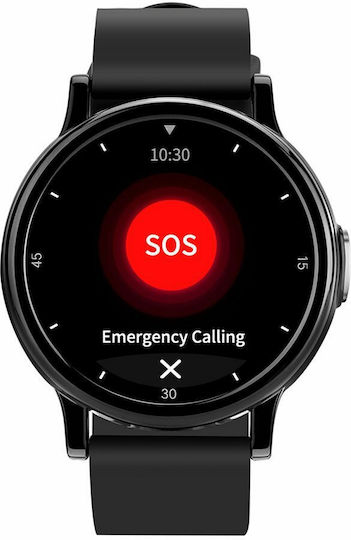 KL2 45mm Smartwatch with Heart Rate Monitor (Black)