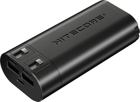 NiteCore NPB2 Power Bank 10000mAh with 2 USB-A Ports Quick Charge 3.0 Black