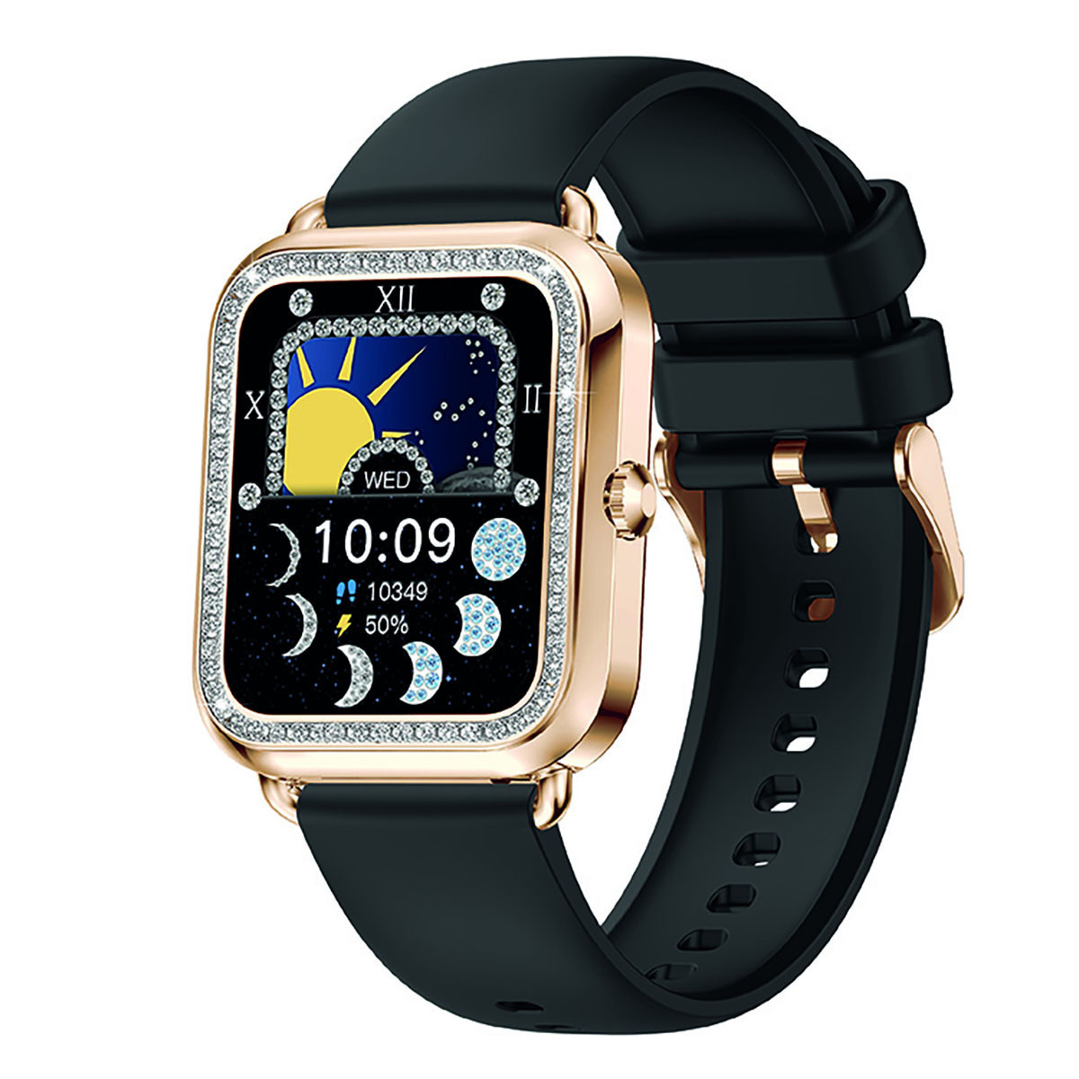 Avizar Maria Stainless Steel Smartwatch (Black) view 1