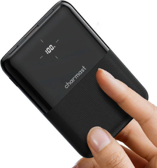 Charmast S12B Power Bank 10000mAh 20W with USB-A Port and USB-C Port Power Delivery Black