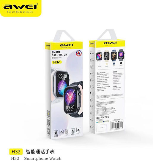 Awei H32 Smartwatch with Heart Rate Monitor (Black) vue 3