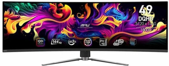 MSI 491CQP Ultrawide QD-OLED HDR Curved Gaming Monitor 49" 5120x1440 144Hz with Response Time 0.03ms GTG