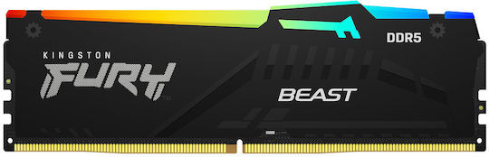 Kingston Fury Beast RGB DDR5 32GB RAM with 2x16GB Modules and Speed 6000 for Desktop KF560C30BBEAK2-32 view 2