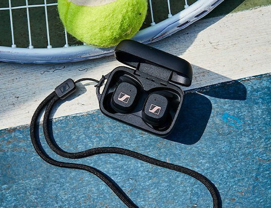 Sennheiser Sport True Wireless In-ear Bluetooth Handsfree Earphones with Sweat Resistance and Charging Case Black vue 3