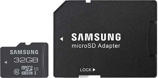 Samsung Pro microSDHC 32GB U1 UHS-I 70MB/s with Adapter view 1