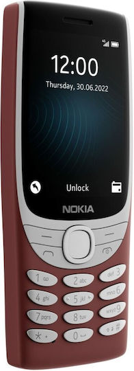 Nokia 8210 Dual SIM (480MB/128MB) Mobile with Buttons Red view 2
