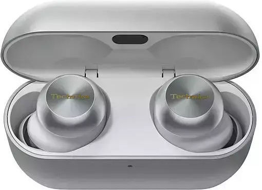 Technics EAH-AZ100 In-ear Bluetooth Handsfree Earphones with Sweat Resistance and Charging Case Silver view 3