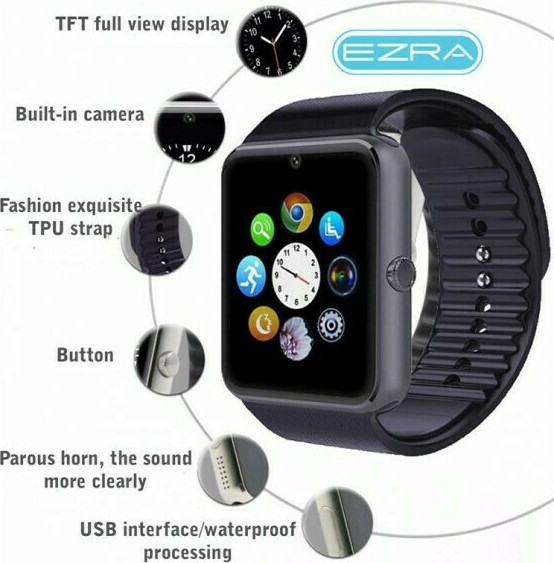 SW06 Smartwatch with SIM (Black) view 5