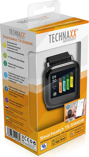 Technaxx TX-SW6HR 42mm Smartwatch (Black) view 6