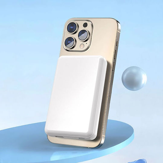 Dudao K14S Power Bank 5000mAh 20W with USB-A Port and USB-C Port White vue 4
