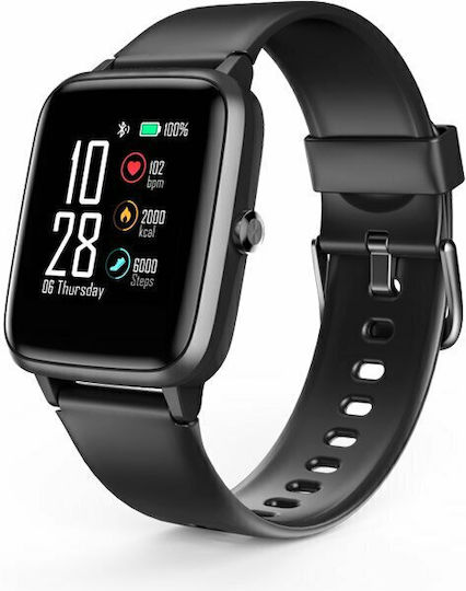 HAMA Fit Watch 5910 Stainless Steel with Heart Rate Monitor (Black) view 1