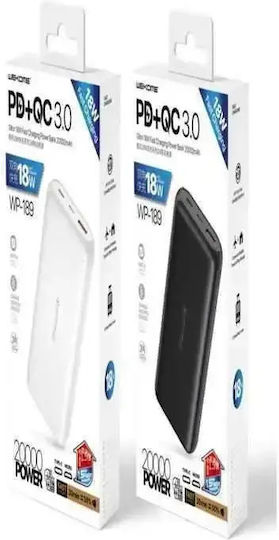 WK Gifon WP-189 Power Bank 20000mAh 18W Quick Charge 3.0 Black vue 2