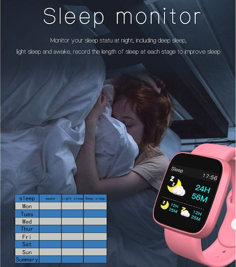 B9 Smartwatch with Heart Rate Monitor (Pink) vue 4