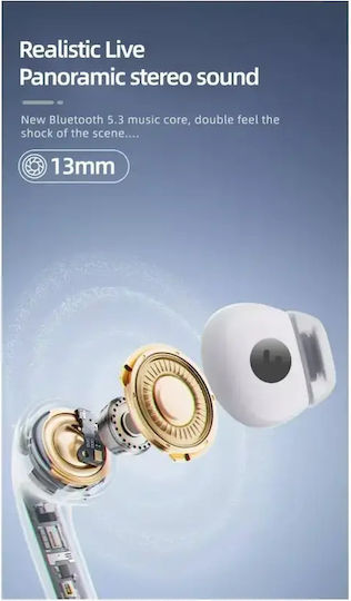 Swissten ANC Focus In-ear Bluetooth Handsfree Earphones with Charging Case White view 5