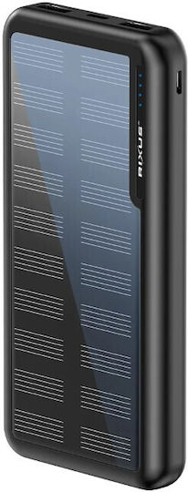 Rixus Solar Power Bank 10000mAh Black view 2