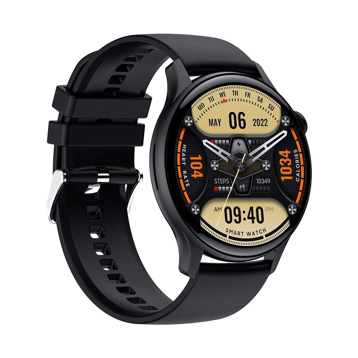 DesignoFiT Aluminium Smartwatch with Heart Rate Monitor (Black) view 3