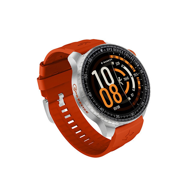 Garett Compass 53mm Waterproof Smartwatch with Heart Rate Monitor (Silver) view 2