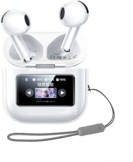 Remax CozyBuds W20 Bluetooth Handsfree Earphones with Charging Case White view 4