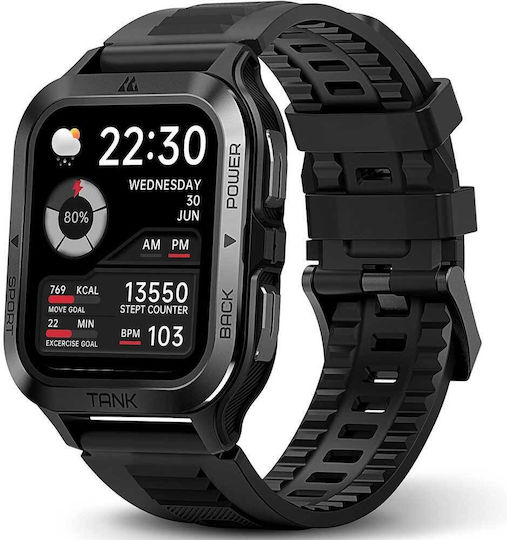 Kospet Tank M2 Smartwatch with Heart Rate Monitor (Black)