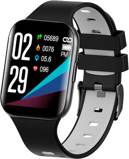 Breeze Uki Aluminium 44mm Smartwatch with Heart Rate Monitor (Black)
