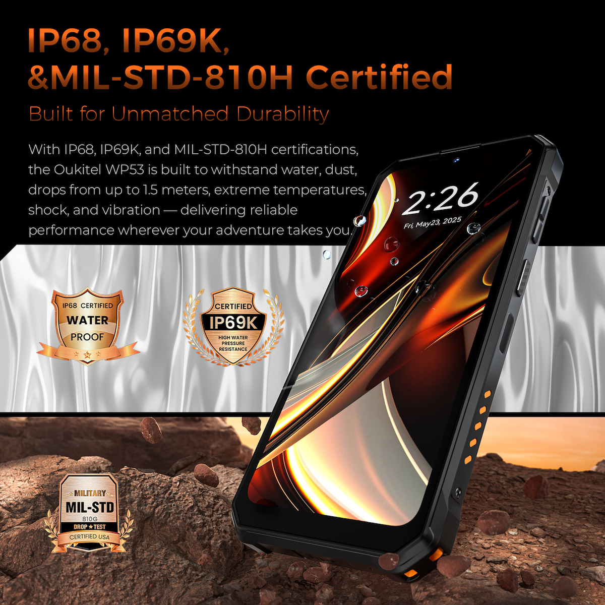 Oukitel WP53 Dual SIM (8GB/128GB) Resistant Smartphone Black view 5