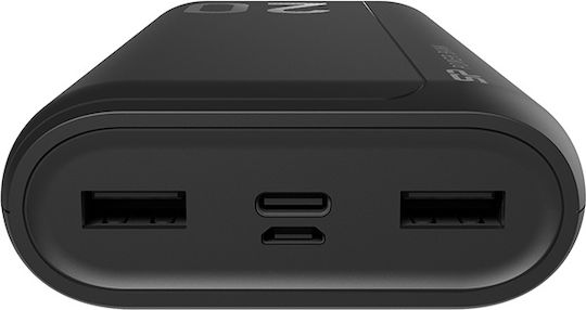 Silicon Power GS15 Power Bank 20000mAh with 2 USB-A Ports Black vue 2