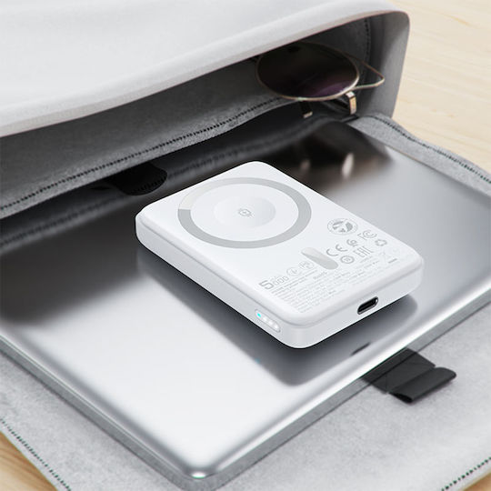 Acefast M25 MagSafe Power Bank 5000mAh 20W with USB-C Port White view 5