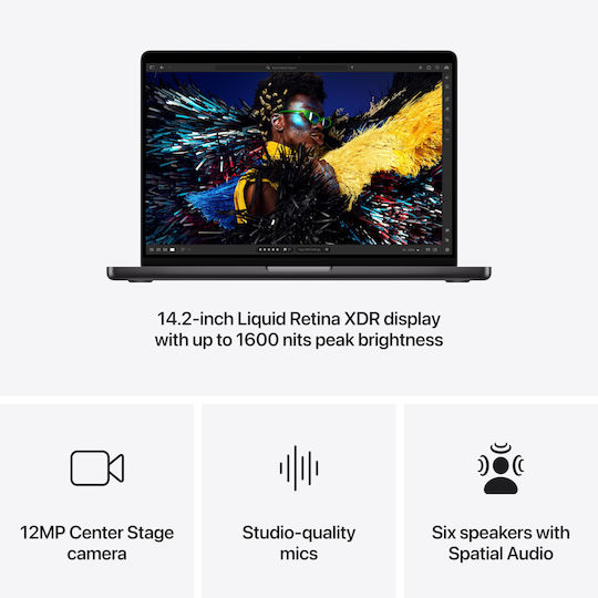 Apple MacBook Pro 14" (2024) 14.2" Retina Display 120Hz (M4-10-core/16GB/1TB SSD) Space Black (International English Keyboard) view 6