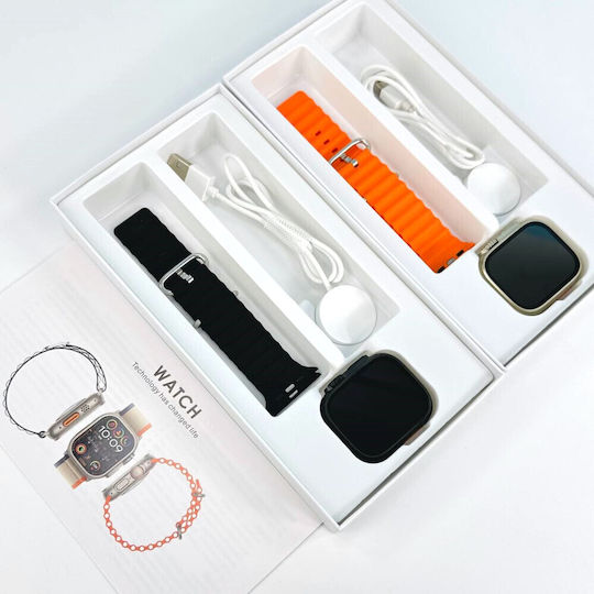 XO BK9 Ultra Smartwatch with Heart Rate Monitor (Orange) view 3