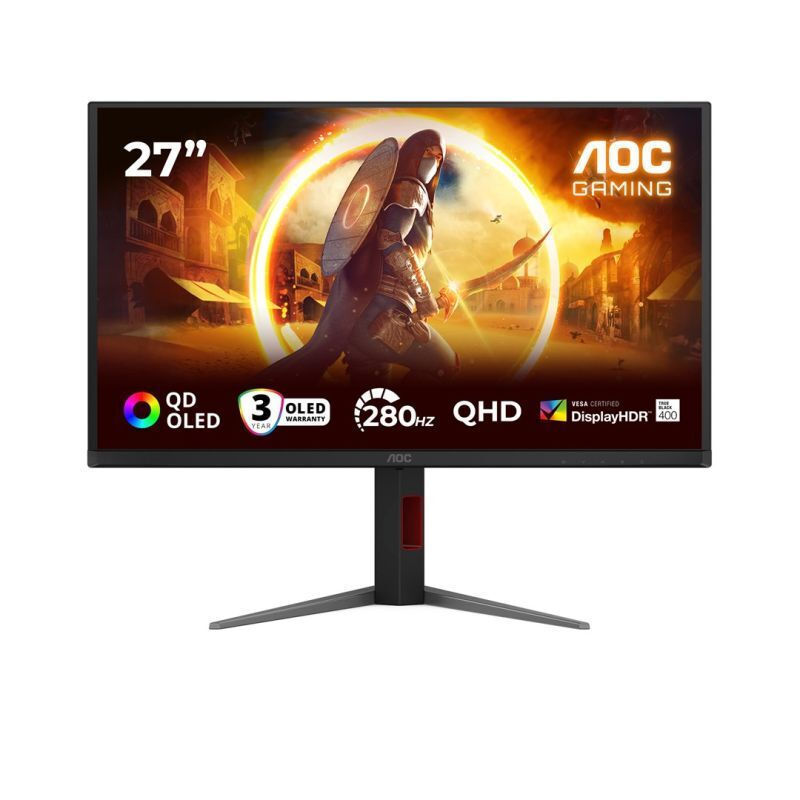 AOC Q27G4ZD QD-OLED HDR Gaming Monitor 27" QHD 2560x1440 240Hz with 0.03ms Response Time GTG vue 6