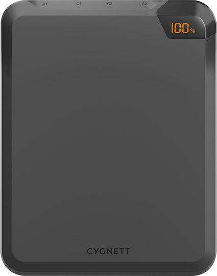 Cygnett Power Bank 25000mAh 100W with 2 USB-A Ports and 2 USB-C Ports Black view 3