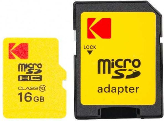 Memory Card Microsdhc Kodak Extra Performance 16gb Class 10 Adapter Ekmsdm16ghc10cj προβολή 2