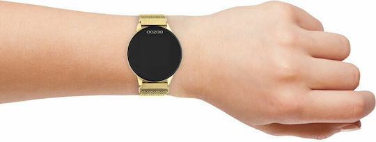 Oozoo Q00121 Stainless Steel 43mm Smartwatch with Heart Rate Monitor (Gold) view 6