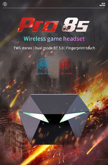 Pro8s In-ear Bluetooth Handsfree Earphones with Sweat Resistance and Charging Case Black view 3