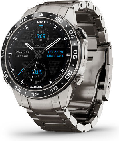 Garmin MARQ Aviator (Gen 2) Titanium 46mm Waterproof Smartwatch with Heart Rate Monitor (Grey Titanium)