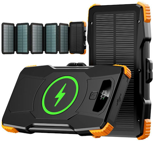 Linomag Solar Power Bank 10000mAh 22.5W Power Delivery Black view 1