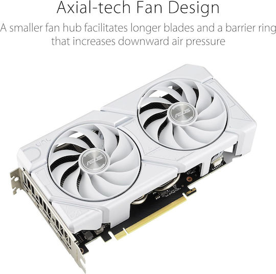 Asus GeForce RTX 4070 12GB GDDR6X Dual Evo White OC Edition Graphics Card vue 5