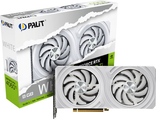 Palit GeForce RTX 4060 Ti 8GB GDDR6 White Graphics Card view 1