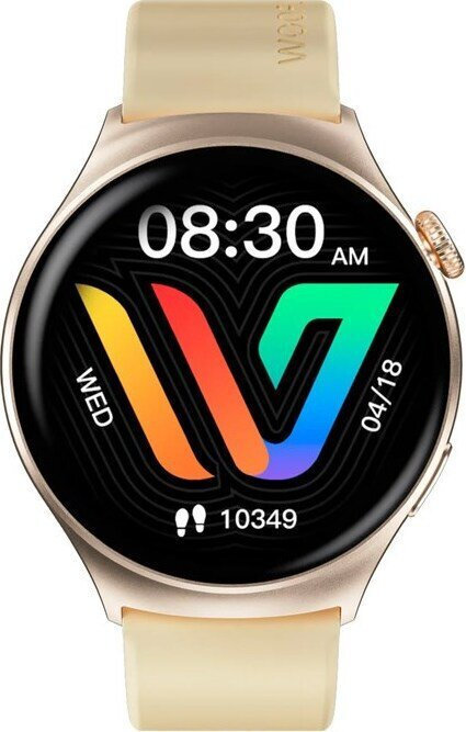 Weofly Curve 46mm Smartwatch with Heart Rate Monitor (Gold) view 1