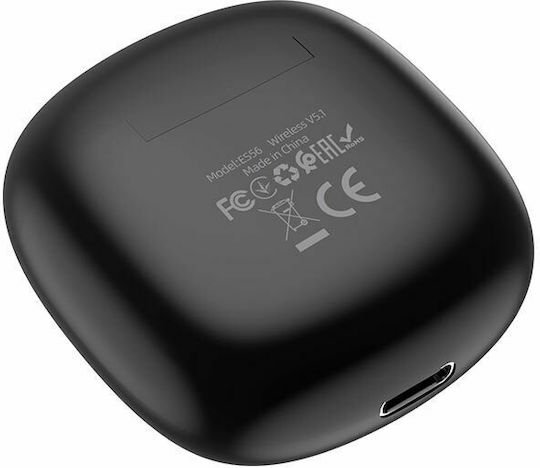 Hoco ES56 Scout Earbud Bluetooth Handsfree Earphones with Charging Case Black Ansicht 4